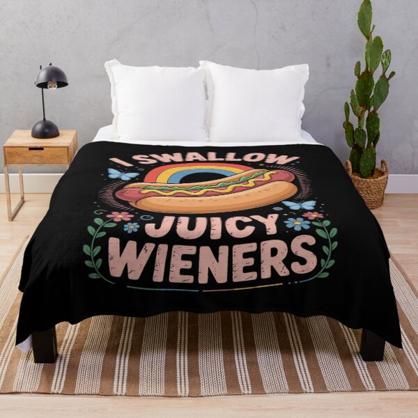 Item preview, I Swallow Juicy Wiener Inappropriate Adult Humor Women designed and sold by Charidana.