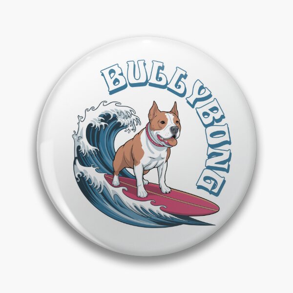 Item preview, Bullybong Surfing Pitbull designed and sold by Vectorista.