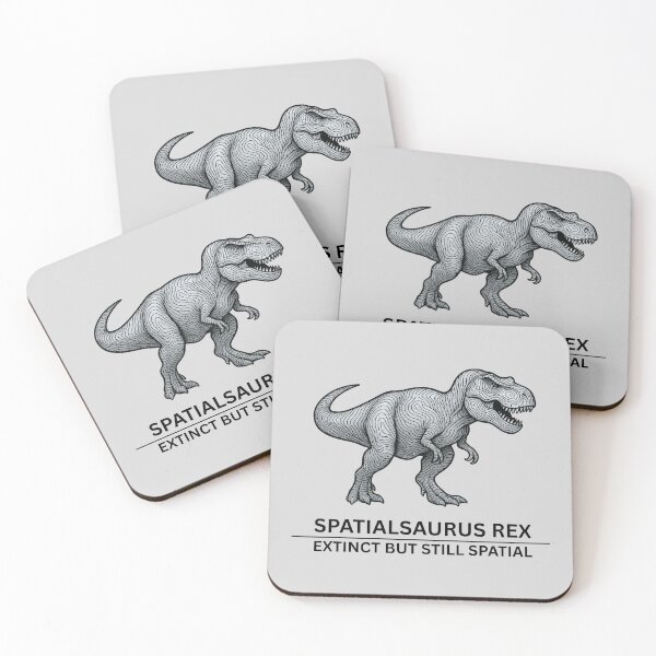 Item preview, Spatialsaurus Rex – Funny GIS Dinosaur with Contour Lines designed and sold by Carley Anne Plans.