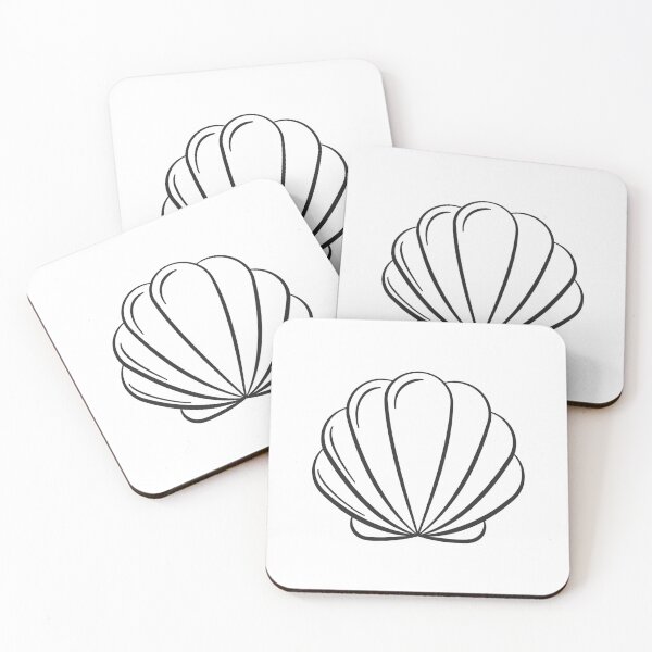 Item preview, Mermaid Clam Shell Outline Graphic designed and sold by THP Creative.