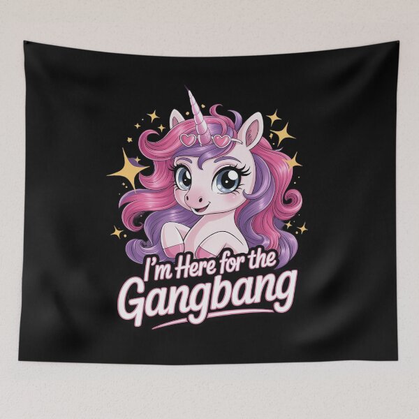 Item preview, I'M HERE FOR THE GANGBANG Inappropriate Sex Humor Joke designed and sold by Charidana.