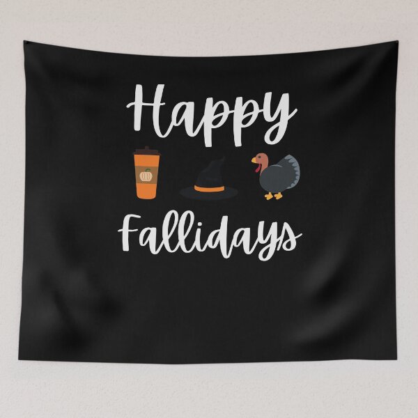 Item preview, Cute Fall season fan Happy Fallidays Thanksgiving Halloween designed and sold by snowry.