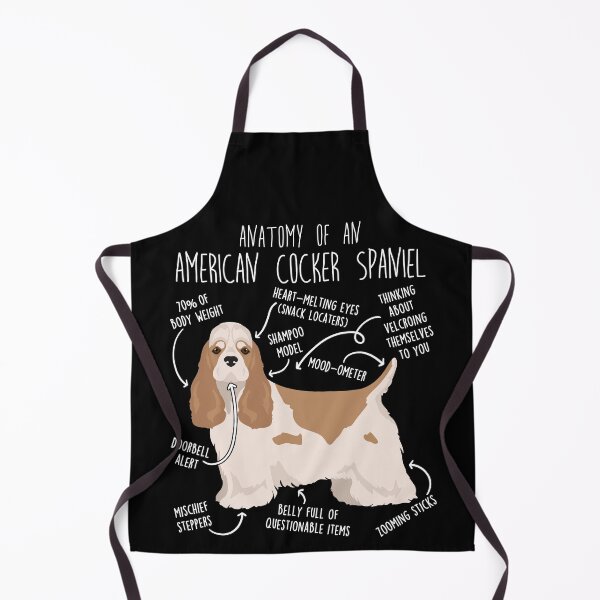 Item preview, Buff and White American Cocker Spaniel Dog Anatomy designed and sold by Clara Hollins.