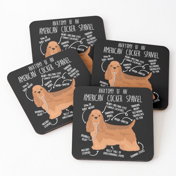 Item preview, Red American Cocker Spaniel Dog Anatomy designed and sold by Clara Hollins.