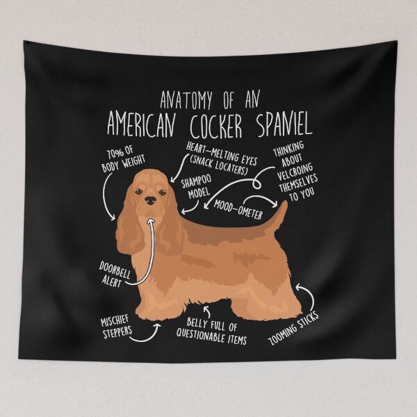 Item preview, Red American Cocker Spaniel Dog Anatomy designed and sold by Clara Hollins.