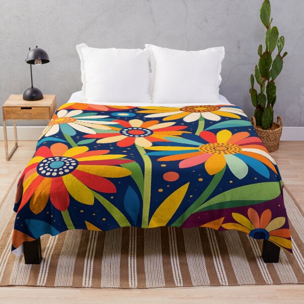 Item preview, Modern Geometric Colorful Daisies designed and sold by artedamensagem.