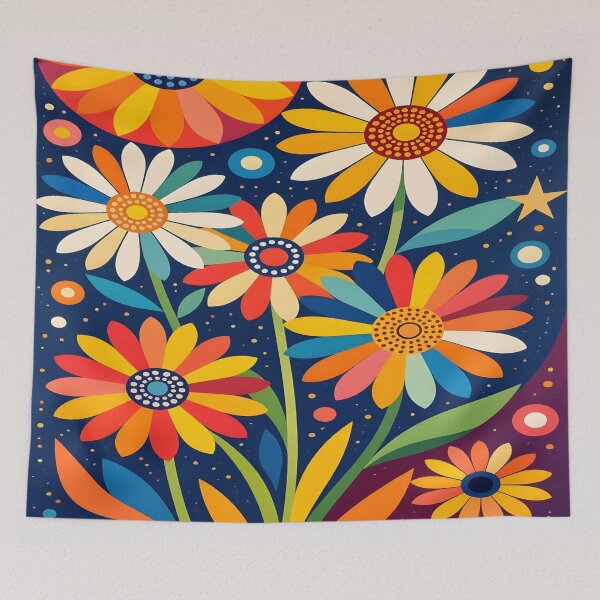 Item preview, Modern Geometric Colorful Daisies designed and sold by artedamensagem.
