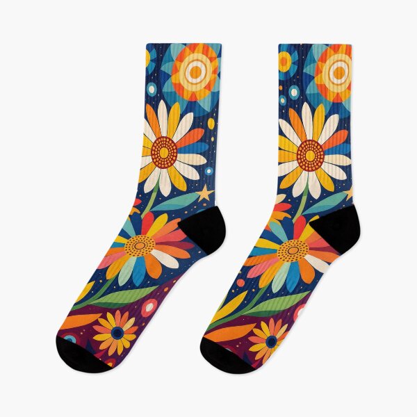 Item preview, Modern Geometric Colorful Daisies designed and sold by artedamensagem.
