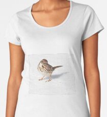 Song Sparrow--on Snow! Women's Premium T-Shirt