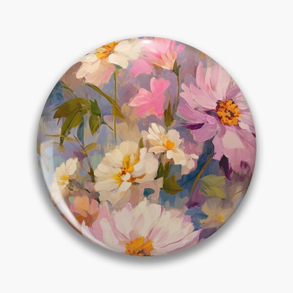 Item preview, Pastel Pink, Yellow, And Aqua Floral Oil Painting designed and sold by DEC02.
