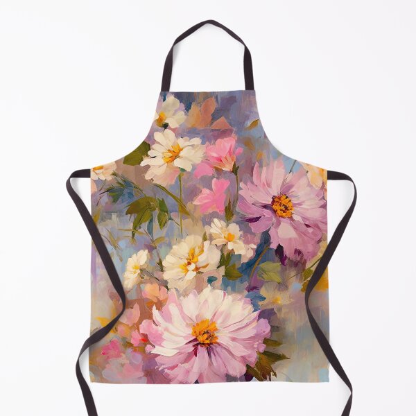 Artikelvorschau, Pastellrosa, Gelb und Aqua Blumenölgemälde entworfen und verkauft von DEC02.