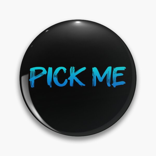 Item preview, PICK ME, Blue Brush Typography designed and sold by Memes N Lore .