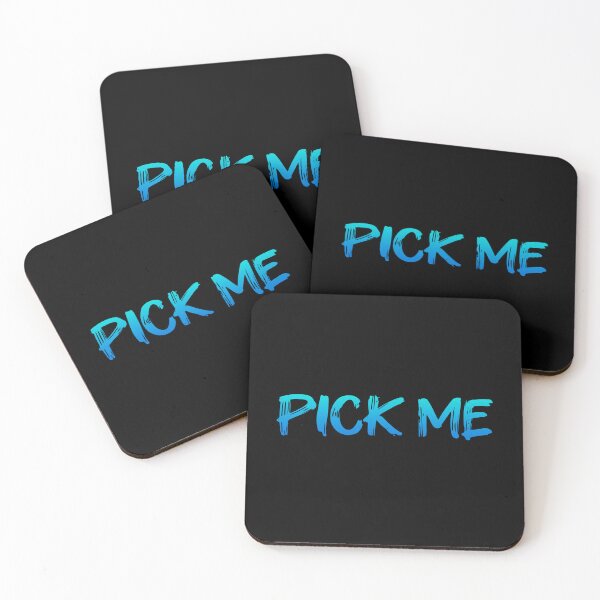 Item preview, PICK ME, Blue Brush Typography designed and sold by Memes N Lore .