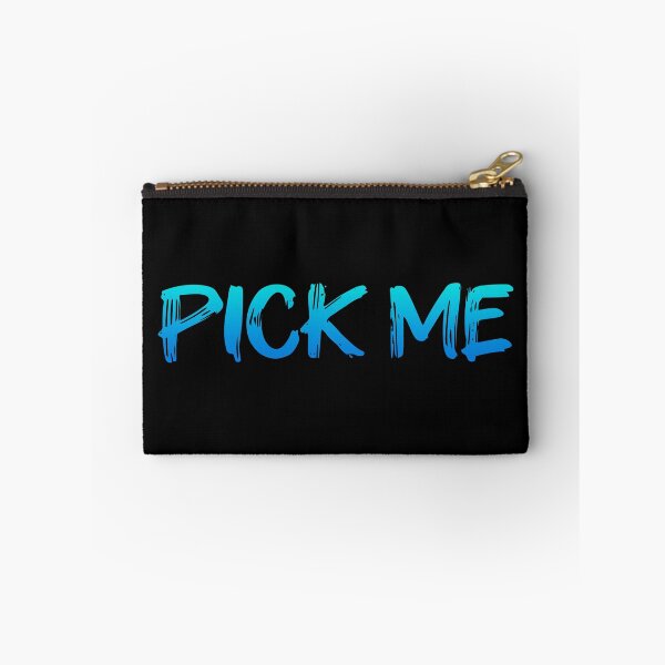 Item preview, PICK ME, Blue Brush Typography designed and sold by Memes N Lore .
