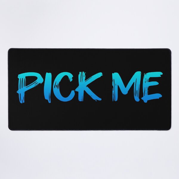 Item preview, PICK ME, Blue Brush Typography designed and sold by Memes N Lore .