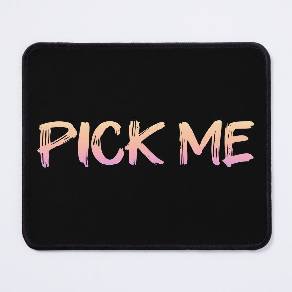 Item preview, PICK ME, Peach Brush Typography designed and sold by Memes N Lore .