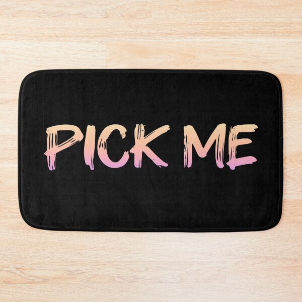 Item preview, PICK ME, Peach Brush Typography designed and sold by Memes N Lore .