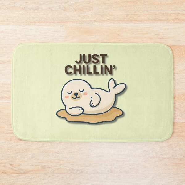 Item preview, Cute Seal Just Chillin’ – Relaxing Cartoon Seal Illustration designed and sold by konthai.familyart.