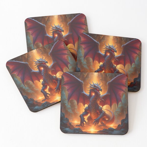 Item preview, Fiery Dragon Rising from the Lava Depths designed and sold by salman-xo.