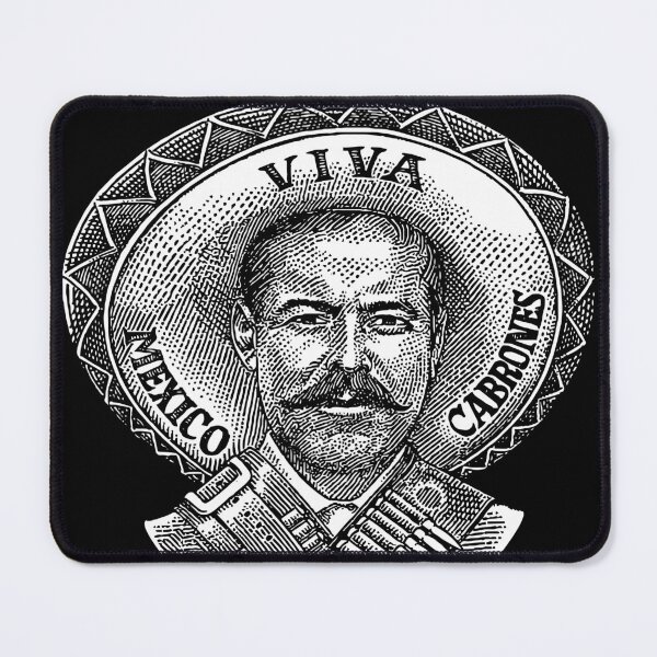 Item preview, Pancho Villa Viva Mexico Cabrones - Black and White Art designed and sold by VALQUIRIAMX.