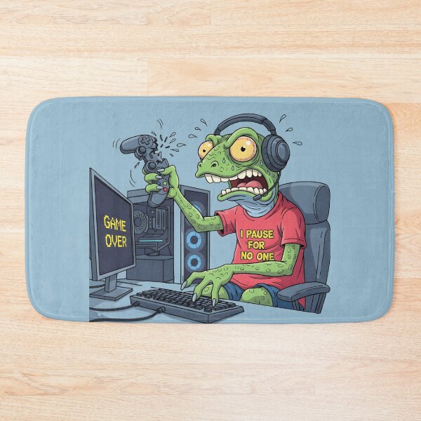Item preview, funny lizard meme Gamer Lizard Rage designed and sold by Uglyandcute.