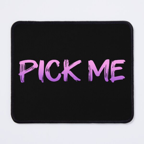 Item preview, PICK ME, Pink Violet Brush Typography designed and sold by Memes N Lore .