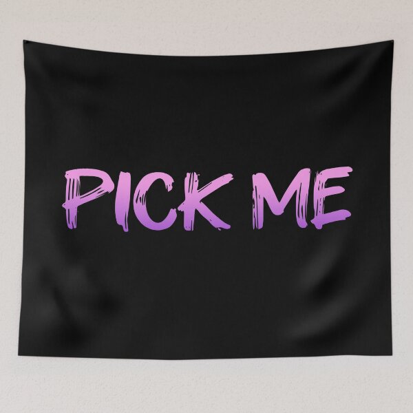 Item preview, PICK ME, Pink Violet Brush Typography designed and sold by Memes N Lore .