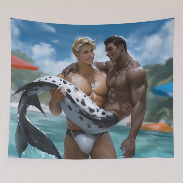Item preview, Merman Rescue - Spot designed and sold by WesScottsWhimsy.