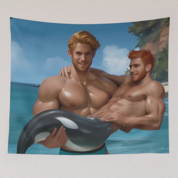 Item preview, Merman Rescue - Orca designed and sold by WesScottsWhimsy.