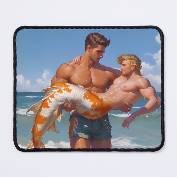 Item preview, Merman Rescue - Koi designed and sold by WesScottsWhimsy.
