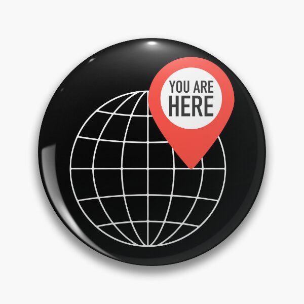 Item preview, You Are Here – Map Pin Over Globe GIS Design designed and sold by Carley Anne Plans.