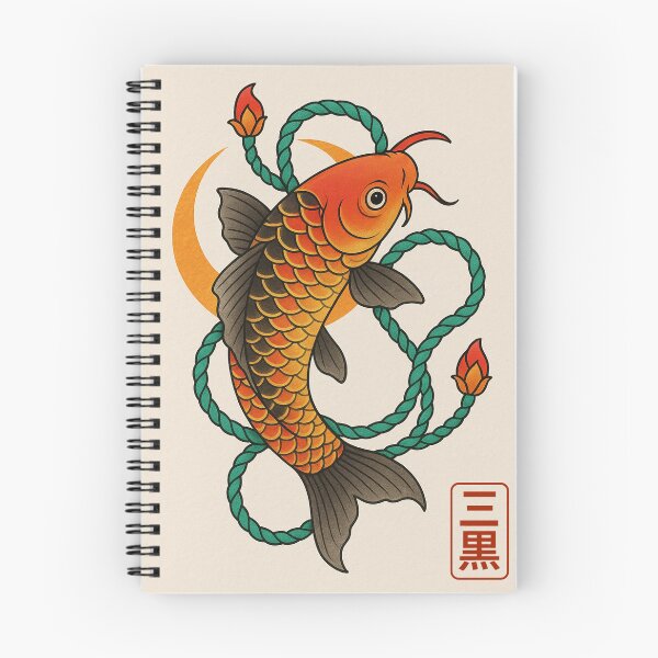 Item preview, Koi Fish with Lotus Flowers – Japanese Tattoo Style designed and sold by SankuroCorp.