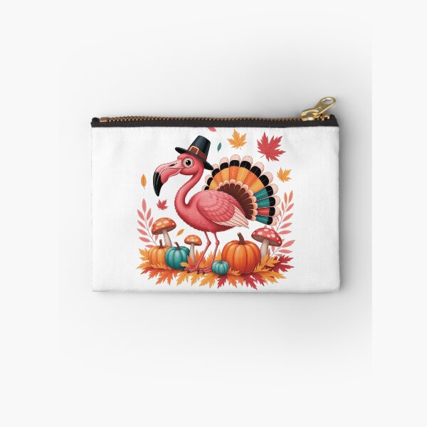 Item preview, Flamingo Turkey Cute Flamingo Turkey Fall Leaf Thanksgiving designed and sold by brynatshop.