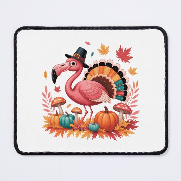 Item preview, Flamingo Turkey Cute Flamingo Turkey Fall Leaf Thanksgiving designed and sold by brynatshop.
