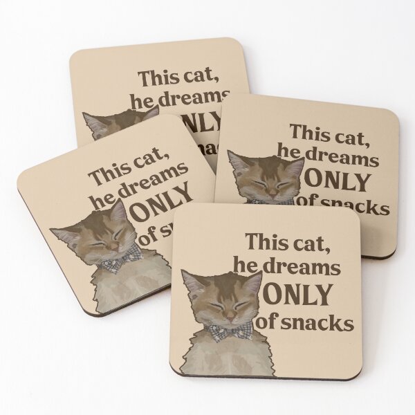 Item preview, This Cat Leo Dreams Only of Snacks – Funny Cat Sticker designed and sold by AlyaCreates.
