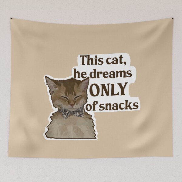 Item preview, This Cat Leo Dreams Only of Snacks – Funny Cat Sticker designed and sold by AlyaCreates.