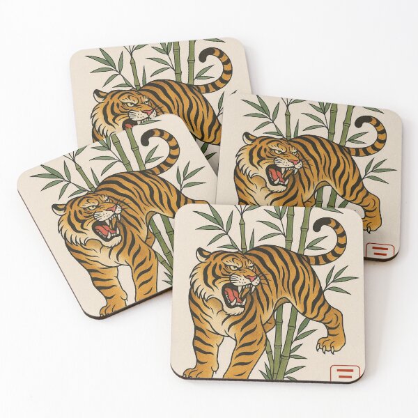 Item preview, Japanese Tiger with Bamboo – Irezumi Tattoo Style designed and sold by SankuroCorp.