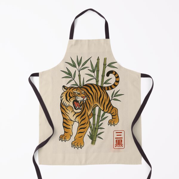 Item preview, Japanese Tiger with Bamboo – Irezumi Tattoo Style designed and sold by SankuroCorp.