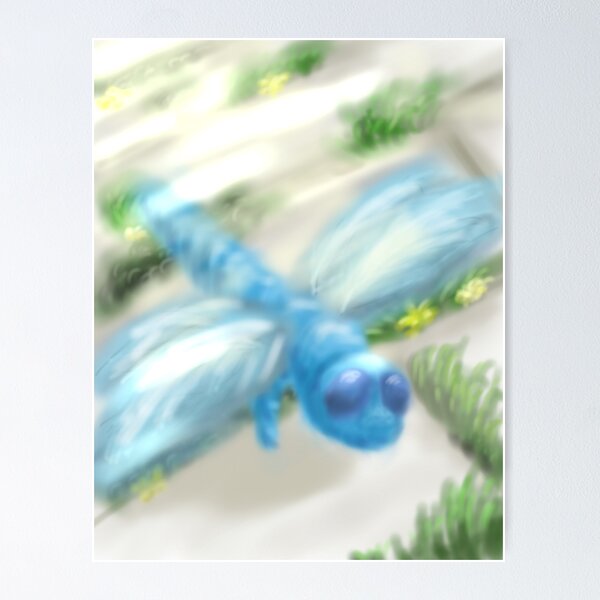Item preview, Airbrush Blue Dragonfly designed and sold by A-inProgress.
