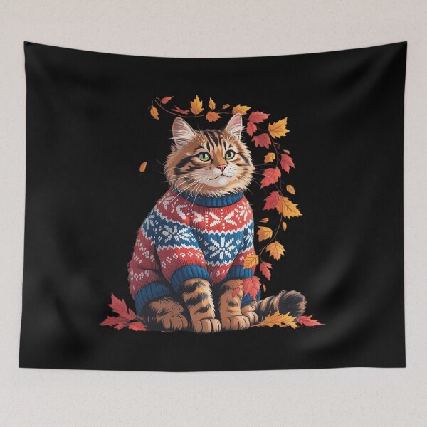 Item preview, Cat Leaf Fall Hello Autumn Funny Cat Kitten Lover designed and sold by brynatshop.