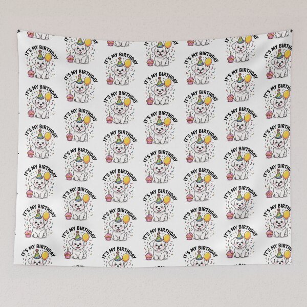 Item preview, It's My Birthday Bichon Frise Celebration designed and sold by TheAnimalZ00.