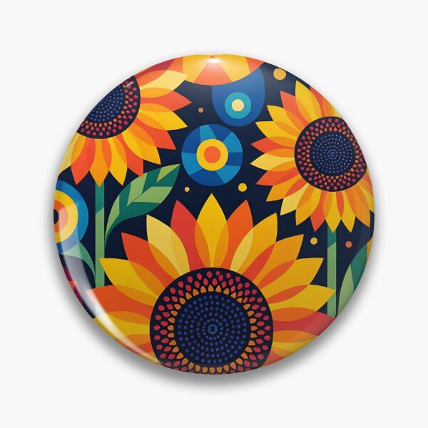 Item preview, Modern Geometric Colorful Sunflowers designed and sold by artedamensagem.