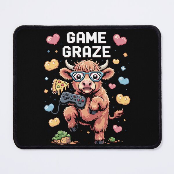 Item preview, Highland Cow Gamer – Pixel Retro Arcade Gaming Humor designed and sold by Taans-Creation.