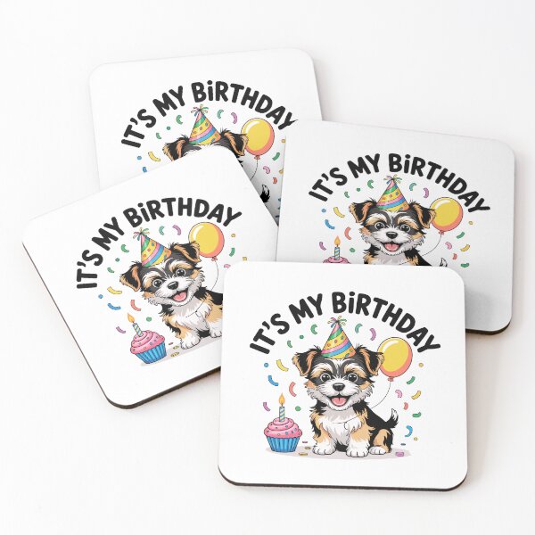 Item preview, It's My Birthday Biewer Terrier Celebration designed and sold by TheAnimalZ00.