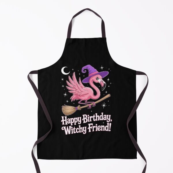 Item preview, Happy Birthday Witchy Friend Halloween Flamingo Witch Hats Scary designed and sold by brynatshop.