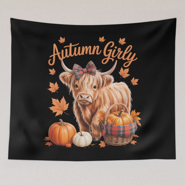 Item preview, Cute Highland Cow Fall Autumn Girly Thanksgiving designed and sold by brynatshop.