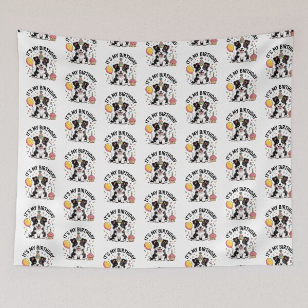 Item preview, It's My Birthday Border Collie Celebration designed and sold by TheAnimalZ00.