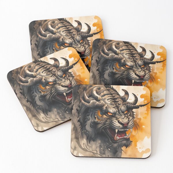 Item preview, Horned Tiger designed and sold by MatrixTattoo.