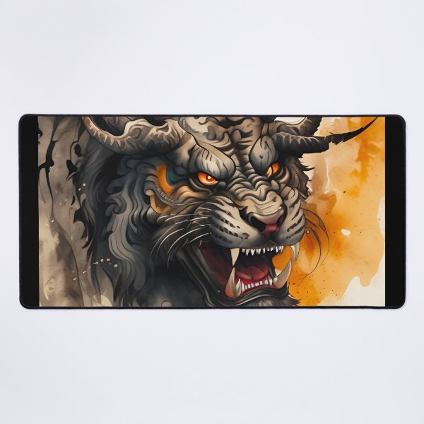 Item preview, Horned Tiger designed and sold by MatrixTattoo.
