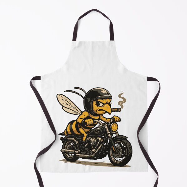 Item preview, Cool Biker Bee on Motorcycle – Funny Harley Style Bee with Cigar designed and sold by metalcharisma.